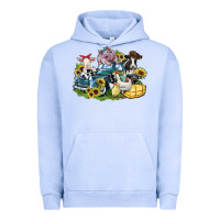 Pigment Grape Ice farm animals truck Urban Hoodie - Zillion Design Studio