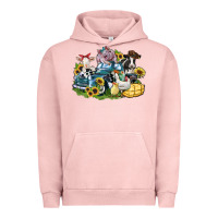 Pigment Salmon farm animals truck Urban Hoodie - Zillion Design Studio