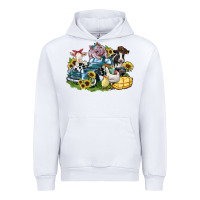 White farm animals truck Urban Hoodie - Zillion Design Studio