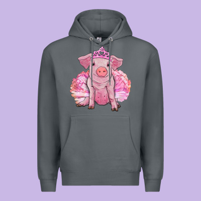 Balerina Pig With Tutu Premium Hoodie Designed By Ranaportraitstore