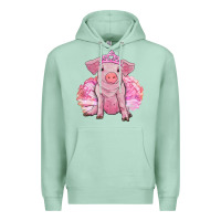 Seafoam balerina pig with tutu Premium Hoodie - RanaPortraitStore