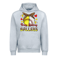 Heather Grey busy raising ballers with baseball and softball Urban Hoodie - texasbilliewilder