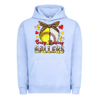 Busy Raising Ballers With Baseball And Softball Urban Hoodie | Teevron