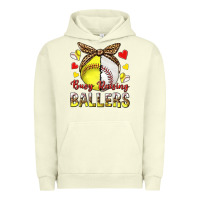 Pigment Pistachio busy raising ballers with baseball and softball Urban Hoodie - texasbilliewilder