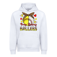 White busy raising ballers with baseball and softball Urban Hoodie - texasbilliewilder