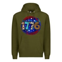 Army Green western 1776 4th of july billie wilder Premium Hoodie - texasbilliewilder