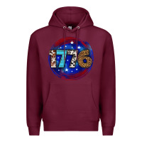 Burgundy western 1776 4th of july billie wilder Premium Hoodie - texasbilliewilder