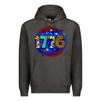 Charcoal Heather western 1776 4th of july billie wilder Premium Hoodie - texasbilliewilder
