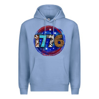 Colony Blue western 1776 4th of july billie wilder Premium Hoodie - texasbilliewilder