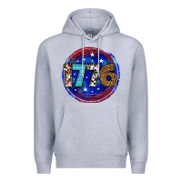 Heather Grey western 1776 4th of july billie wilder Premium Hoodie - texasbilliewilder