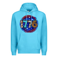 Ocean Blue western 1776 4th of july billie wilder Premium Hoodie - texasbilliewilder