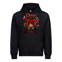 Black cheer mom afro messy bun Urban Hoodie - texasbilliewilder
