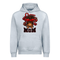 Heather Grey cheer mom afro messy bun Urban Hoodie - texasbilliewilder