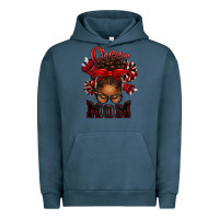 Pigment Midnight Navy cheer mom afro messy bun Urban Hoodie - texasbilliewilder