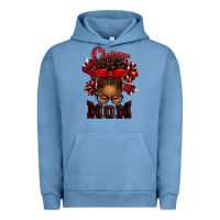 Pigment Pebble Blue cheer mom afro messy bun Urban Hoodie - texasbilliewilder