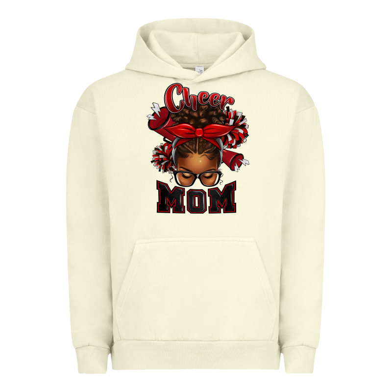 Cheer Mom Afro Messy Bun Urban Hoodie by texasbilliewilder | Teevron