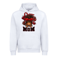 White cheer mom afro messy bun Urban Hoodie - texasbilliewilder
