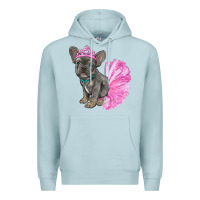 Blue Mist balerina french bulldog with tutu Premium Hoodie - RanaPortraitStore
