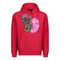 Cardinal balerina french bulldog with tutu Premium Hoodie - RanaPortraitStore