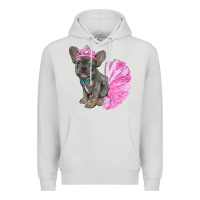Dove Grey balerina french bulldog with tutu Premium Hoodie - RanaPortraitStore