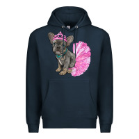 Navy balerina french bulldog with tutu Premium Hoodie - RanaPortraitStore