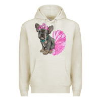 Oatmeal Heather balerina french bulldog with tutu Premium Hoodie - RanaPortraitStore