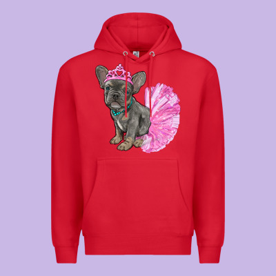 Balerina French Bulldog With Tutu Premium Hoodie Designed By Ranaportraitstore