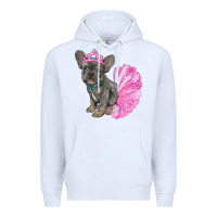 White balerina french bulldog with tutu Premium Hoodie - RanaPortraitStore