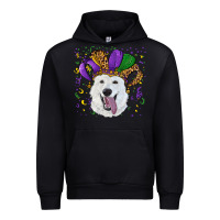 Black mardi gras hat  white shepherd Urban Hoodie - RanaPortraitStore