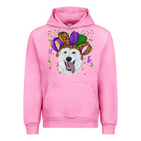 Fuchsia Pink mardi gras hat  white shepherd Urban Hoodie - RanaPortraitStore