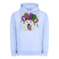 Pigment Grape Ice mardi gras hat  white shepherd Urban Hoodie - RanaPortraitStore