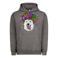 Pigment Tornado mardi gras hat  white shepherd Urban Hoodie - RanaPortraitStore