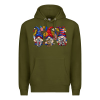 Army Green usa with gnome billie wilder Premium Hoodie - texasbilliewilder