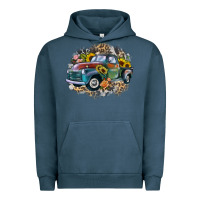 Pigment Midnight Navy vintage truck western Urban Hoodie - Zillion Design Studio