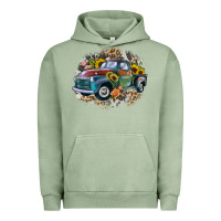 Pigment Oil Green vintage truck western Urban Hoodie - Zillion Design Studio