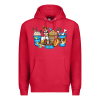 Cardinal corgi coffee cups Premium Hoodie - Zillion Design Studio