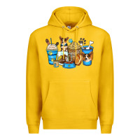 Lemon corgi coffee cups Premium Hoodie - Zillion Design Studio