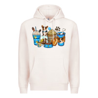 Pale Pink corgi coffee cups Premium Hoodie - Zillion Design Studio