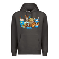 Smoke corgi coffee cups Premium Hoodie - Zillion Design Studio