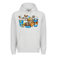 Dove Grey corgi coffee cups Premium Hoodie - Zillion Design Studio