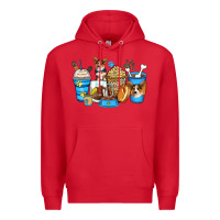Red corgi coffee cups Premium Hoodie - Zillion Design Studio