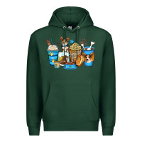 Sports Green corgi coffee cups Premium Hoodie - Zillion Design Studio