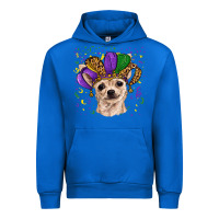 Cobalt mardi gras hat chihuahua Urban Hoodie - RanaPortraitStore