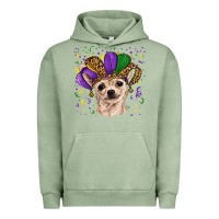 Pigment Oil Green mardi gras hat chihuahua Urban Hoodie - RanaPortraitStore