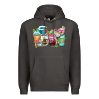 Smoke skeleton summer coffee cups Premium Hoodie - Zillion Design Studio
