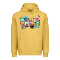 Antique Gold skeleton summer coffee cups Premium Hoodie - Zillion Design Studio