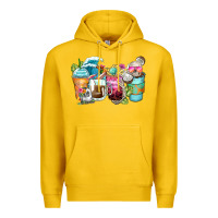 Lemon skeleton summer coffee cups Premium Hoodie - Zillion Design Studio