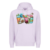 Lilac skeleton summer coffee cups Premium Hoodie - Zillion Design Studio