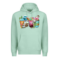 Seafoam skeleton summer coffee cups Premium Hoodie - Zillion Design Studio