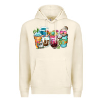 Tofu skeleton summer coffee cups Premium Hoodie - Zillion Design Studio